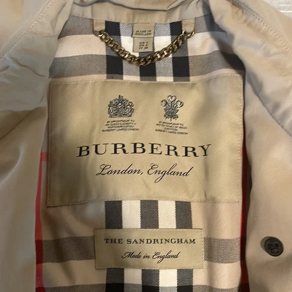 Mid length Burberry trench coat
